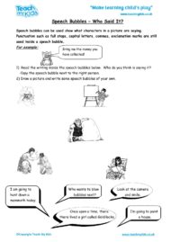 Worksheets for kids - speech-bubbles-who-said-it
